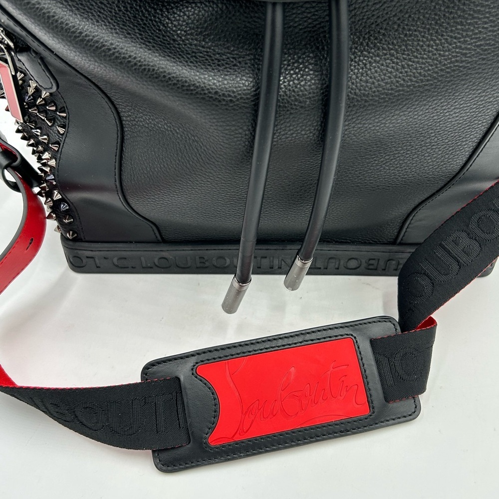 Unisex, Christian Louboutin, EXPLORAFUNK, black calf, leather backpack spiked - Picture 4 of 16